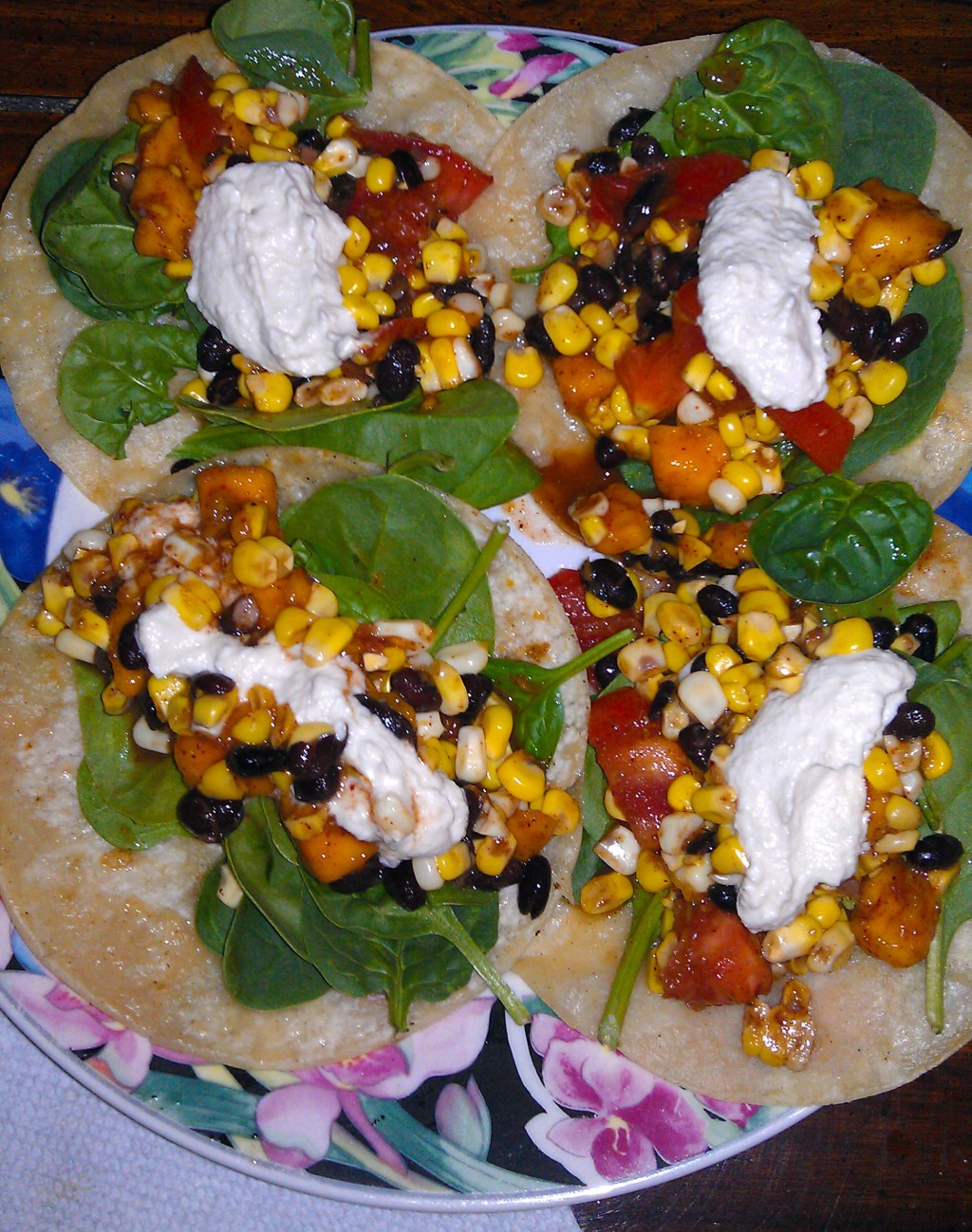 Fresh Corn & Black Bean Salad Tacos (Vegan, Gluten Free,&nbsp;Organic)