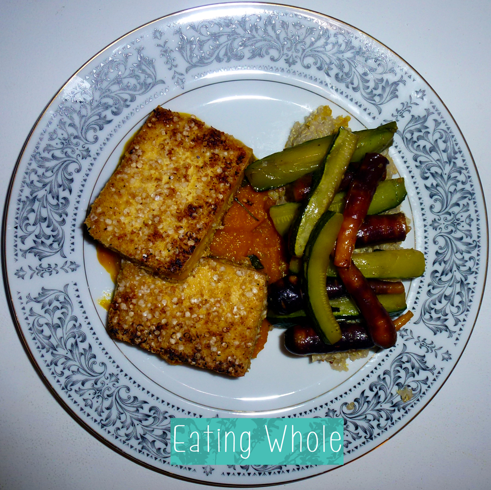 Maple Sage Harvest Bounty Roast with Quinoa Flake-Crusted&nbsp;Tofu