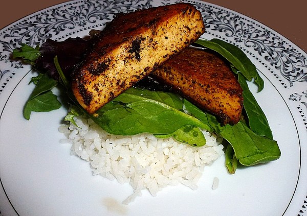 blackened tofu meal