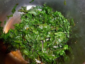 steamed kale