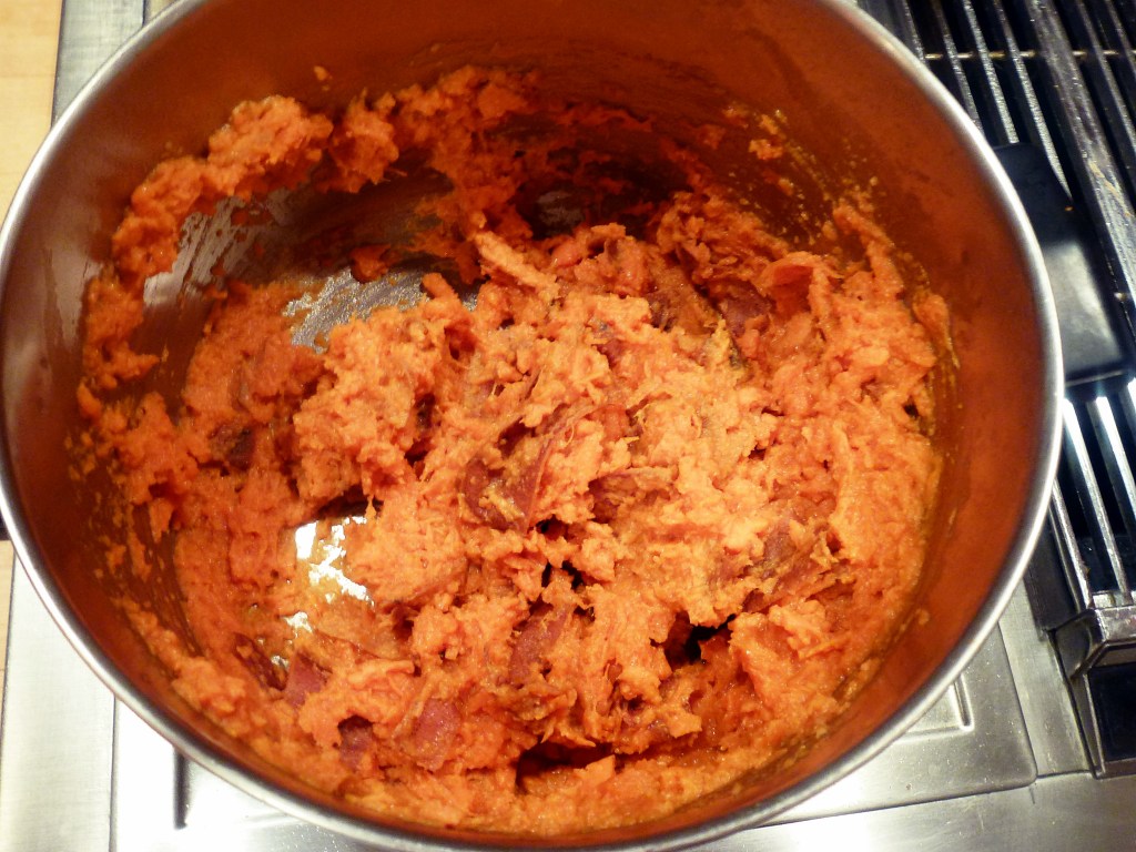 Mashed sweet potatoes