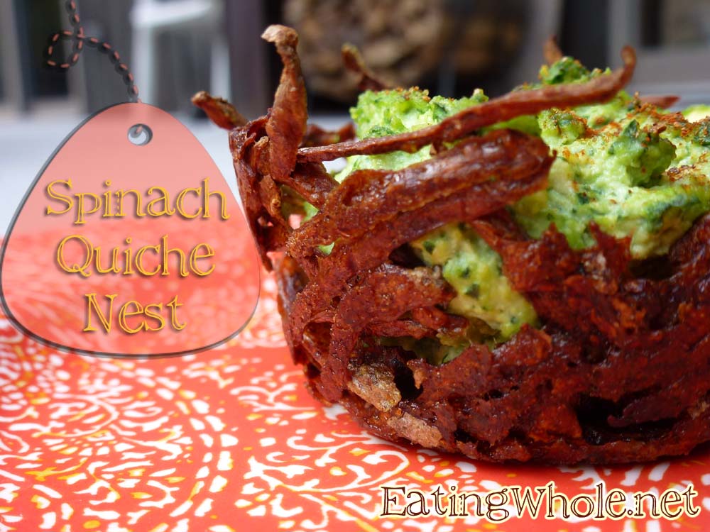 spinach quiche nest