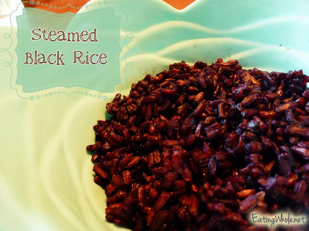 steamed black rice