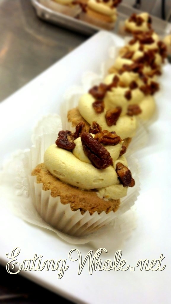 Maple cupcake pumpkin buttercream pecan praline label