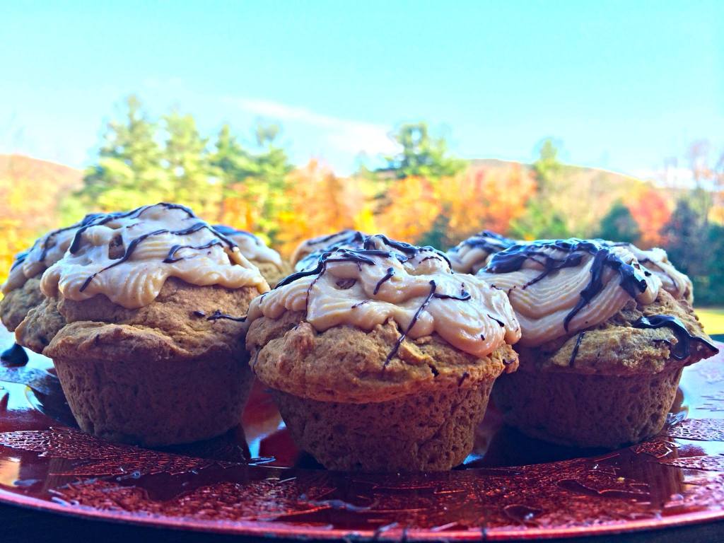 pumpkin spice muffins spiced buttercream