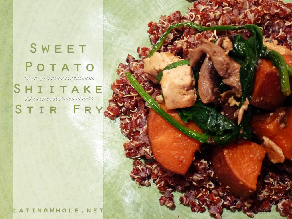 sweet potato shitake stir fry title