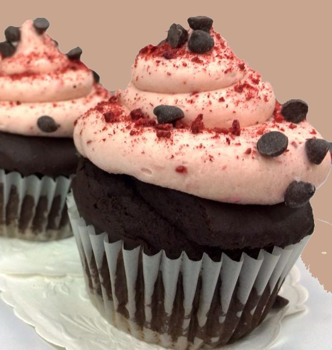 choc cupcake raspberry buttercream cropped