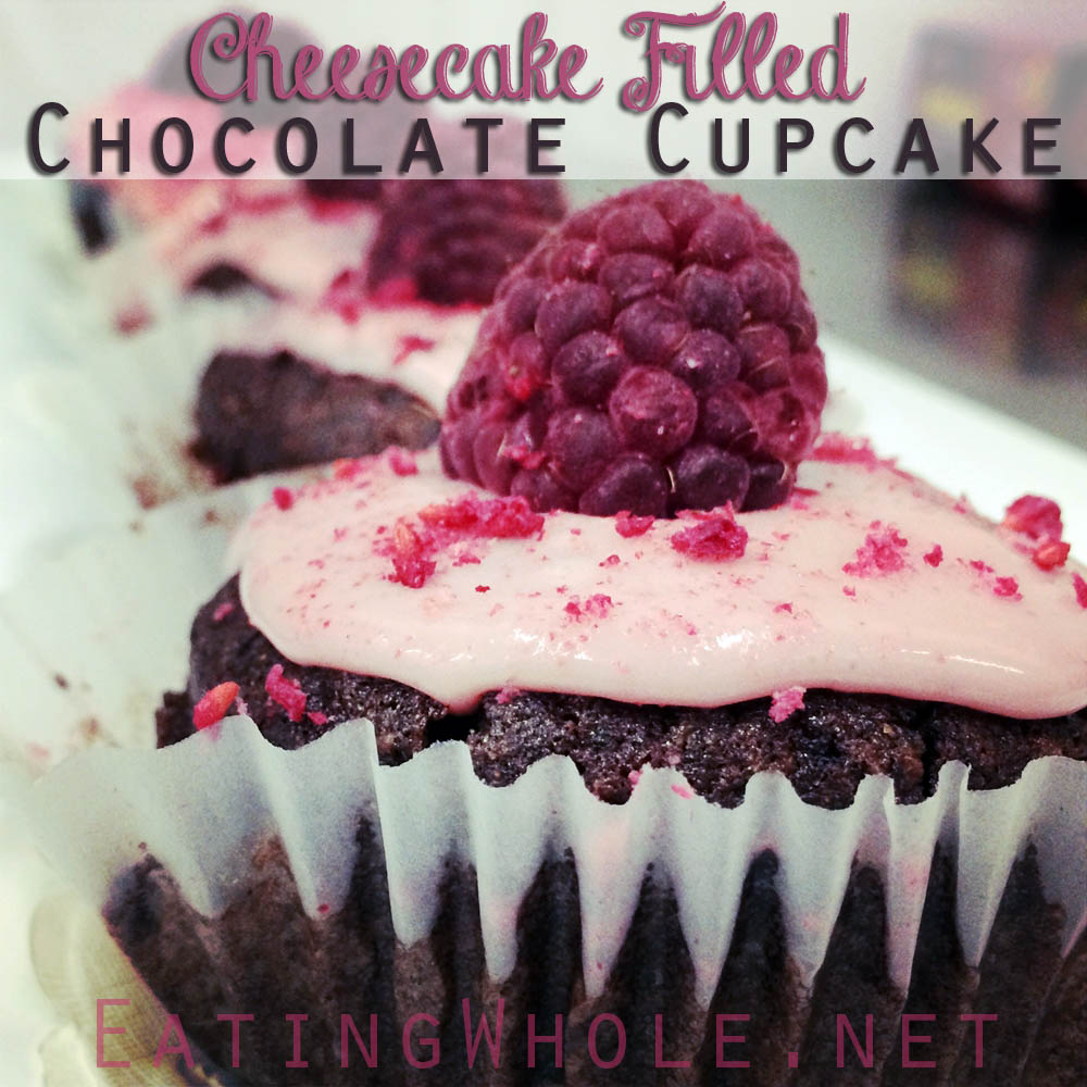 Chocolate Raspberry Cheesecake Cupcakess title