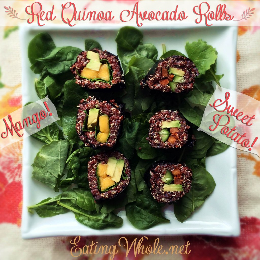 Red Quinoa Assorted Avocado Sushi&nbsp;Rolls