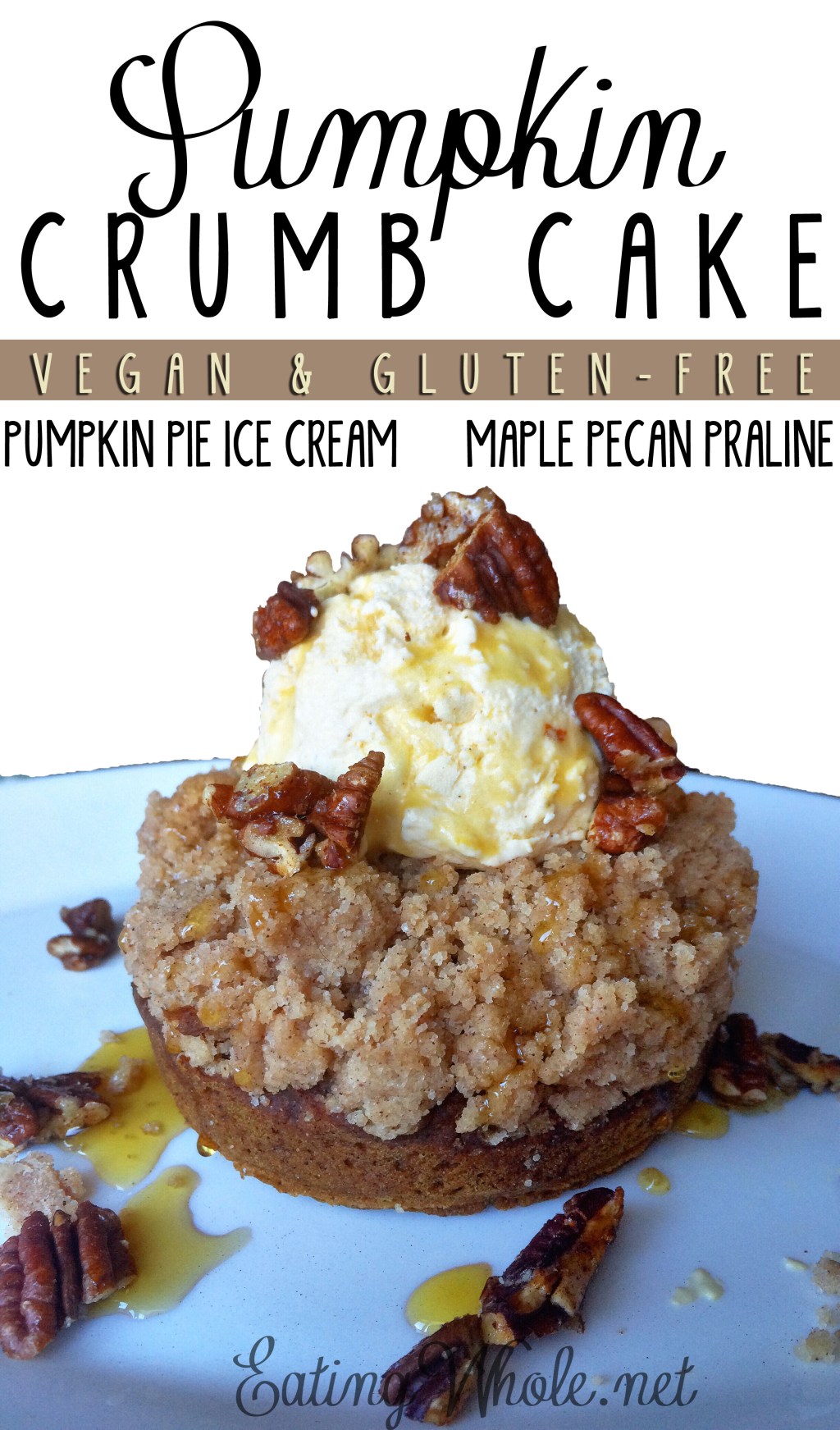 Pumpkin Crumb Cake with Pumpkin Pie Ice Cream, Maple Pecan&nbsp;Praline