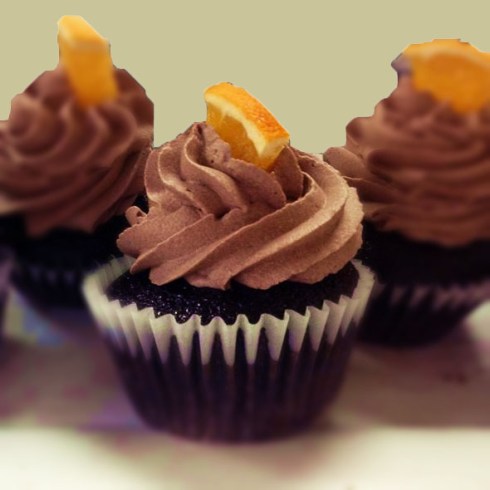 chocolate creamsicle cupcake